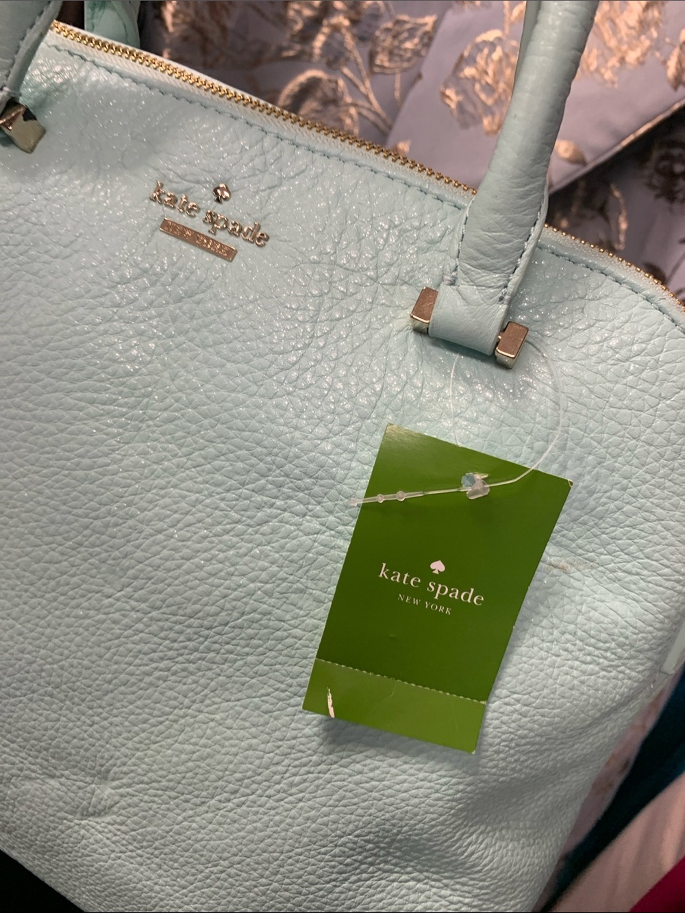 kate spade Mint Green Pebbled Leather Shoulder Bag - Picture 3 of 10